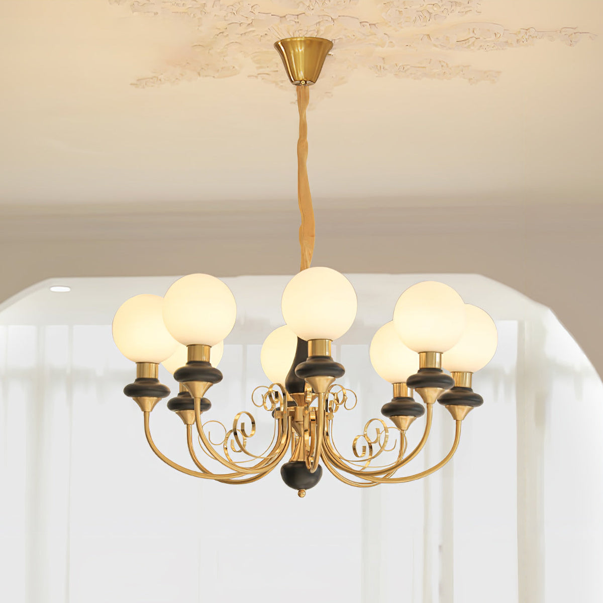 Tarnelelle Glass Chandelier-Moonnatur