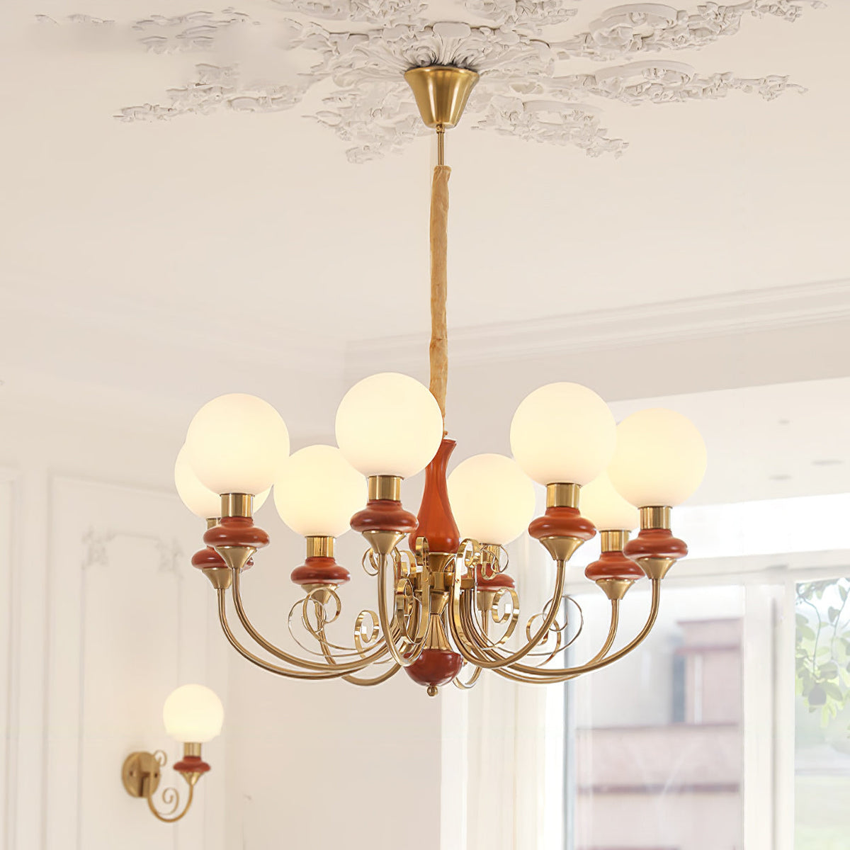 Xyndora Glass Chandelier-Moonnatur