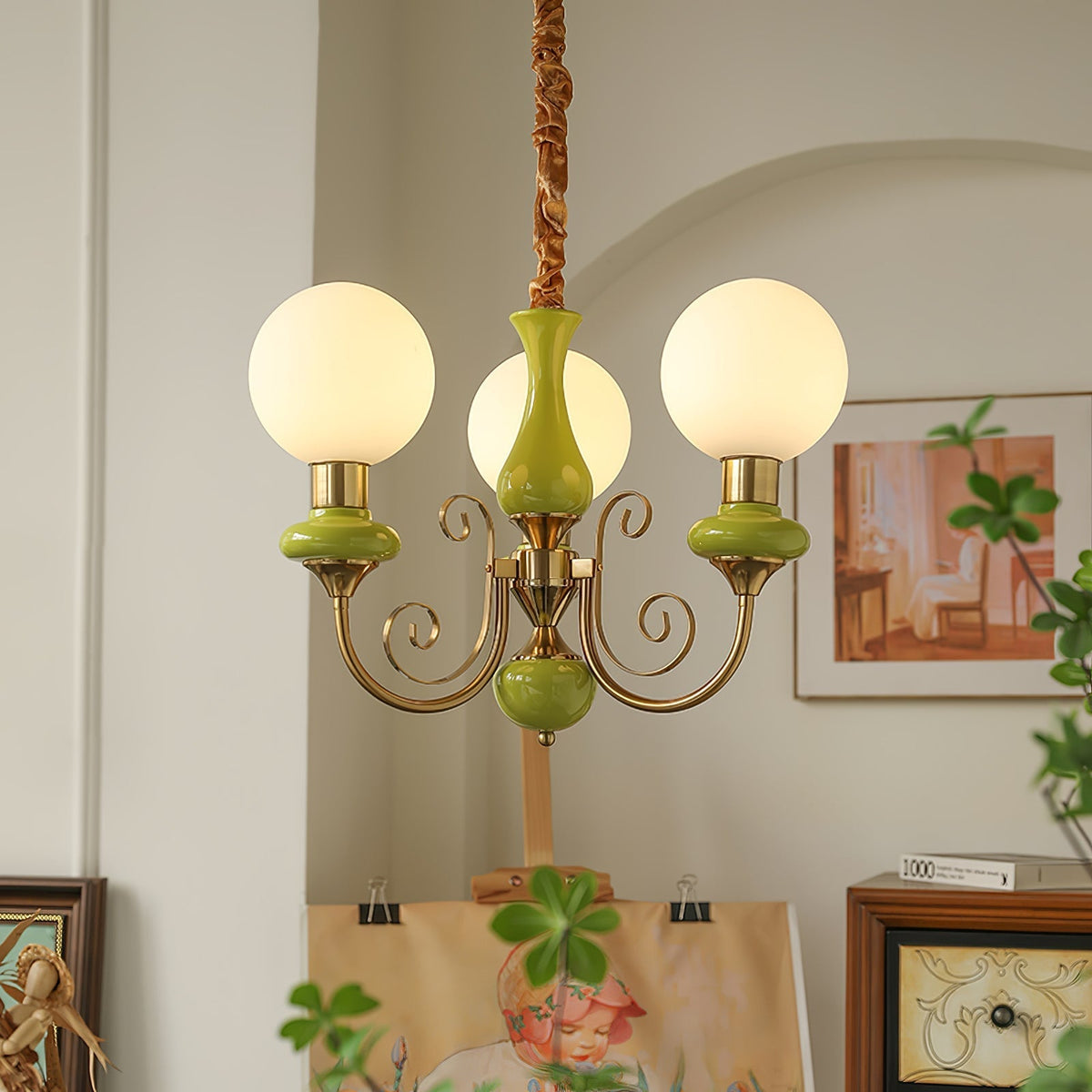 Xyndora Glass Chandelier-Moonnatur