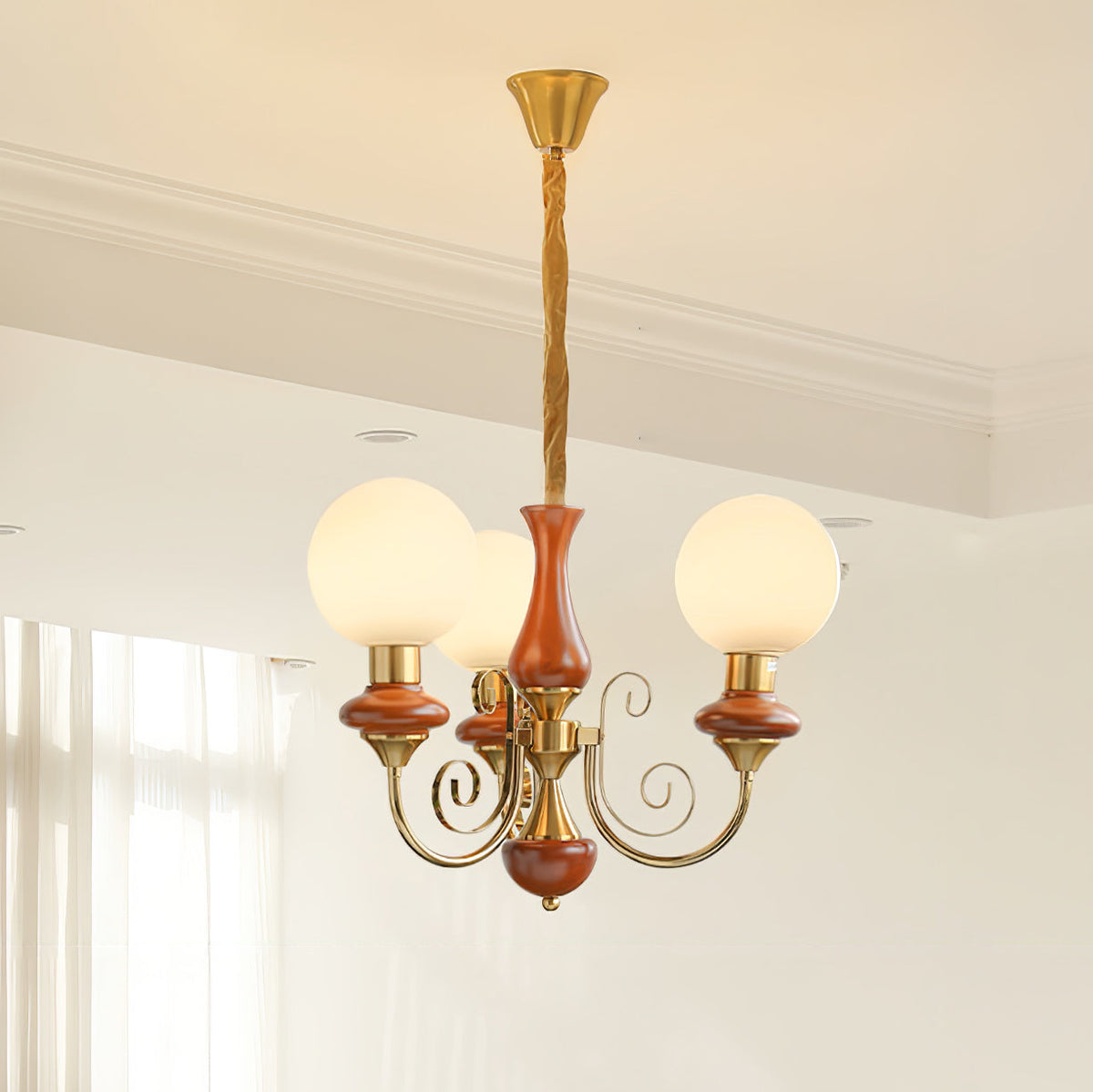 Xyndora Glass Chandelier-Moonnatur