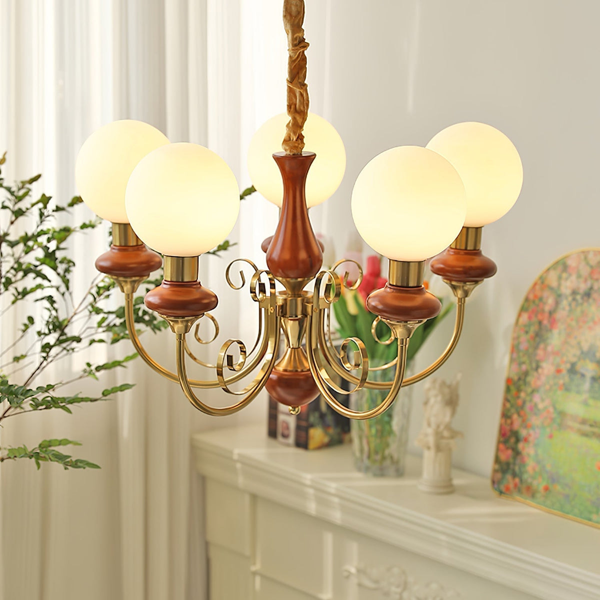 Xyndora Glass Chandelier-Moonnatur