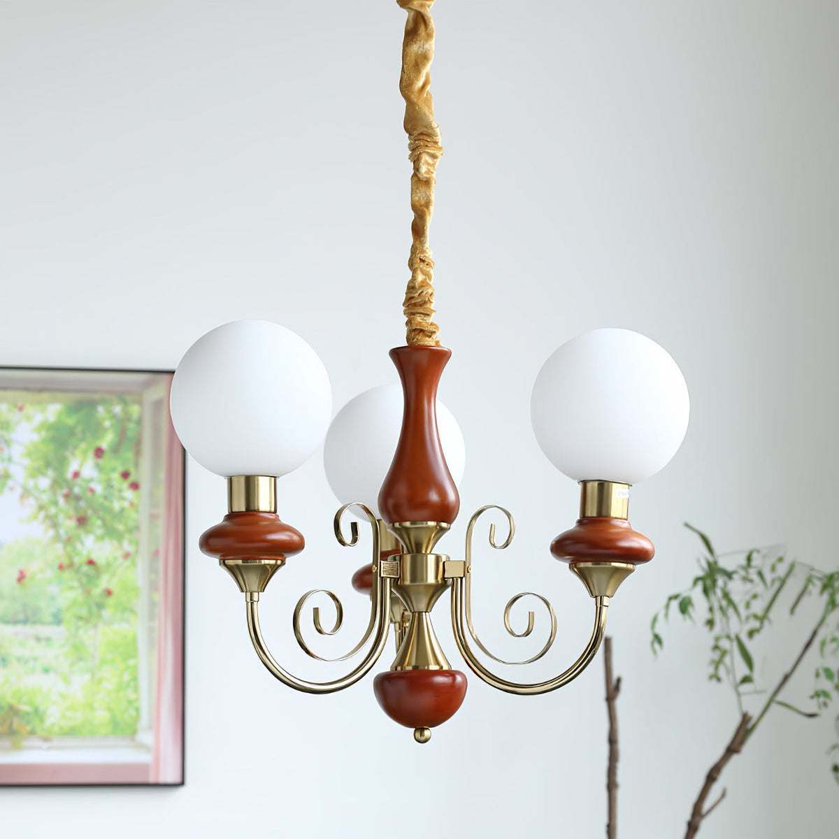 Xyndora Glass Chandelier-Moonnatur