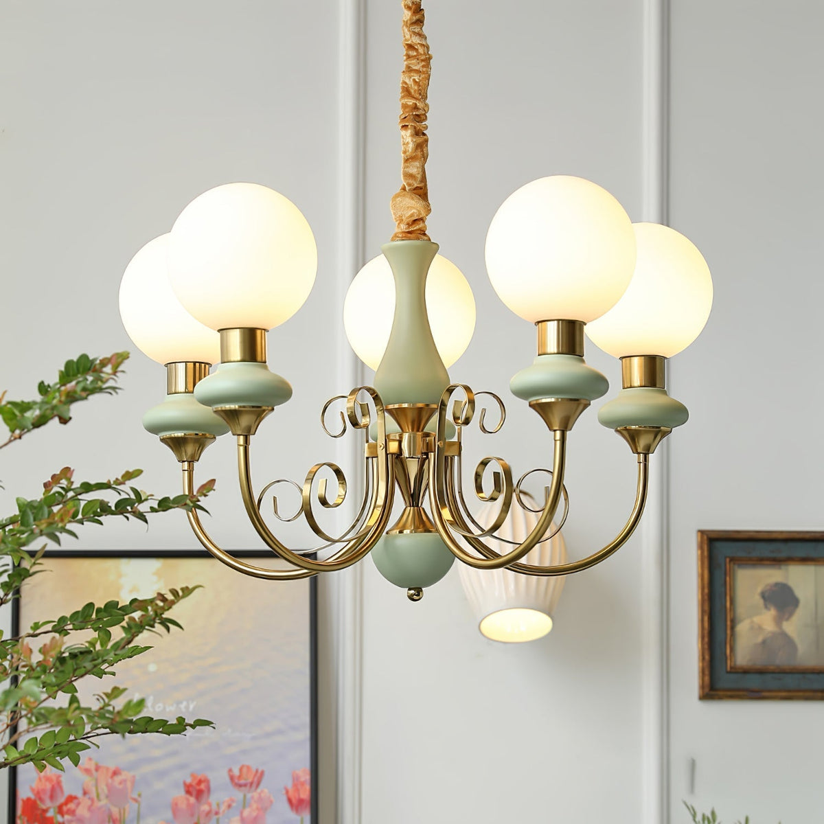 Xyndora Glass Chandelier-Moonnatur