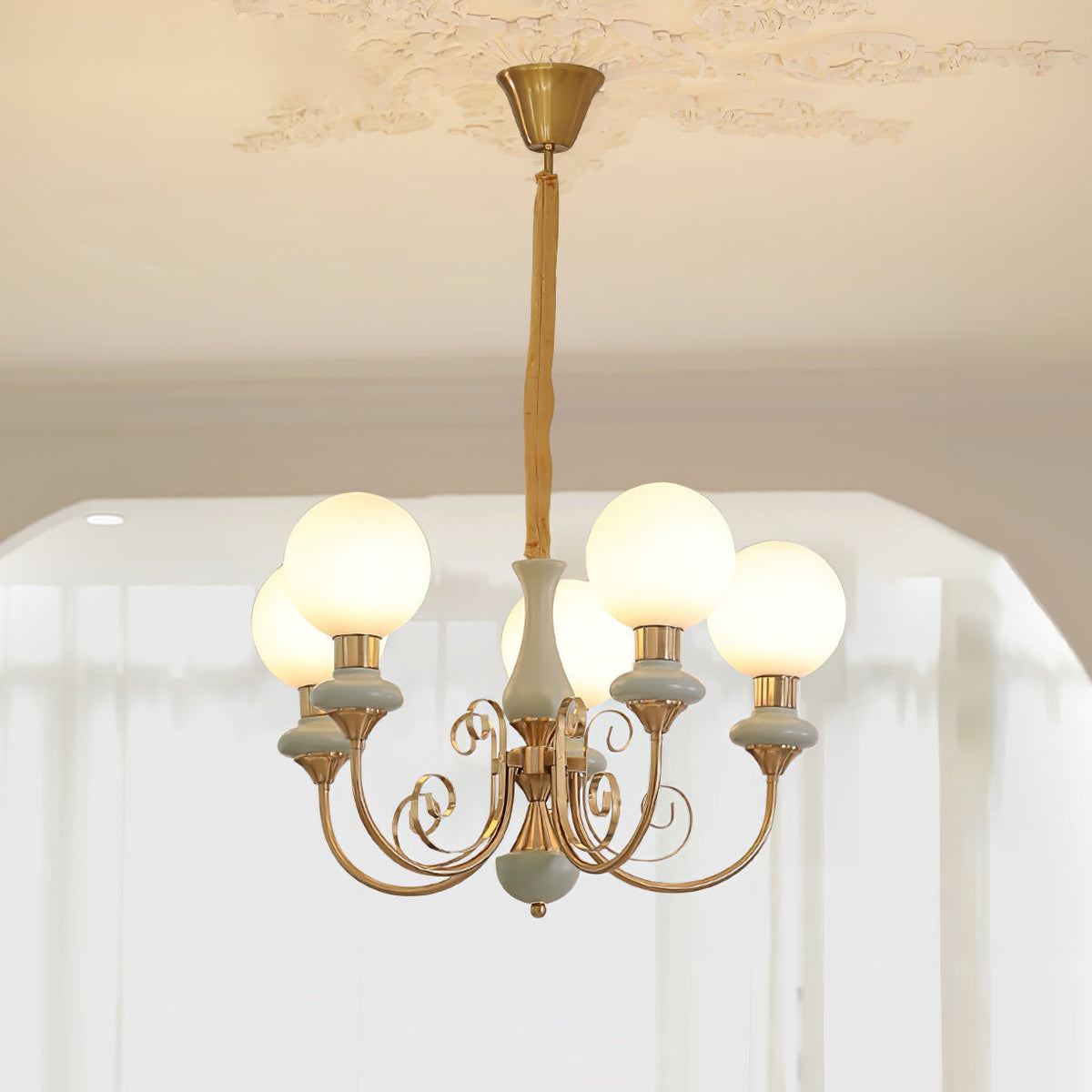 Xyndora Glass Chandelier-Moonnatur