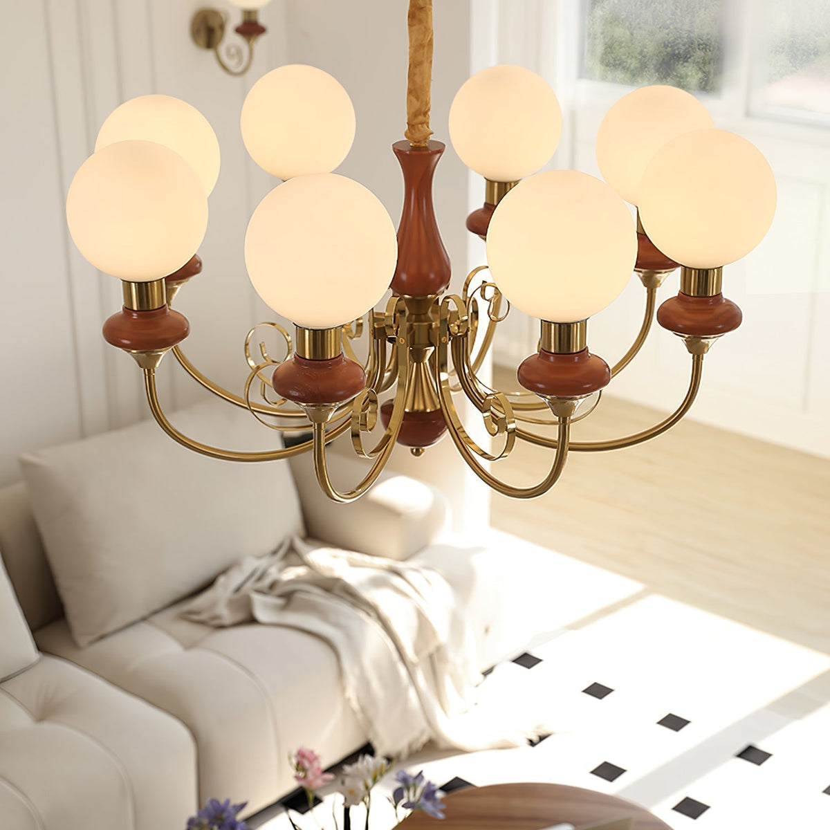 Xyndora Glass Chandelier-Moonnatur