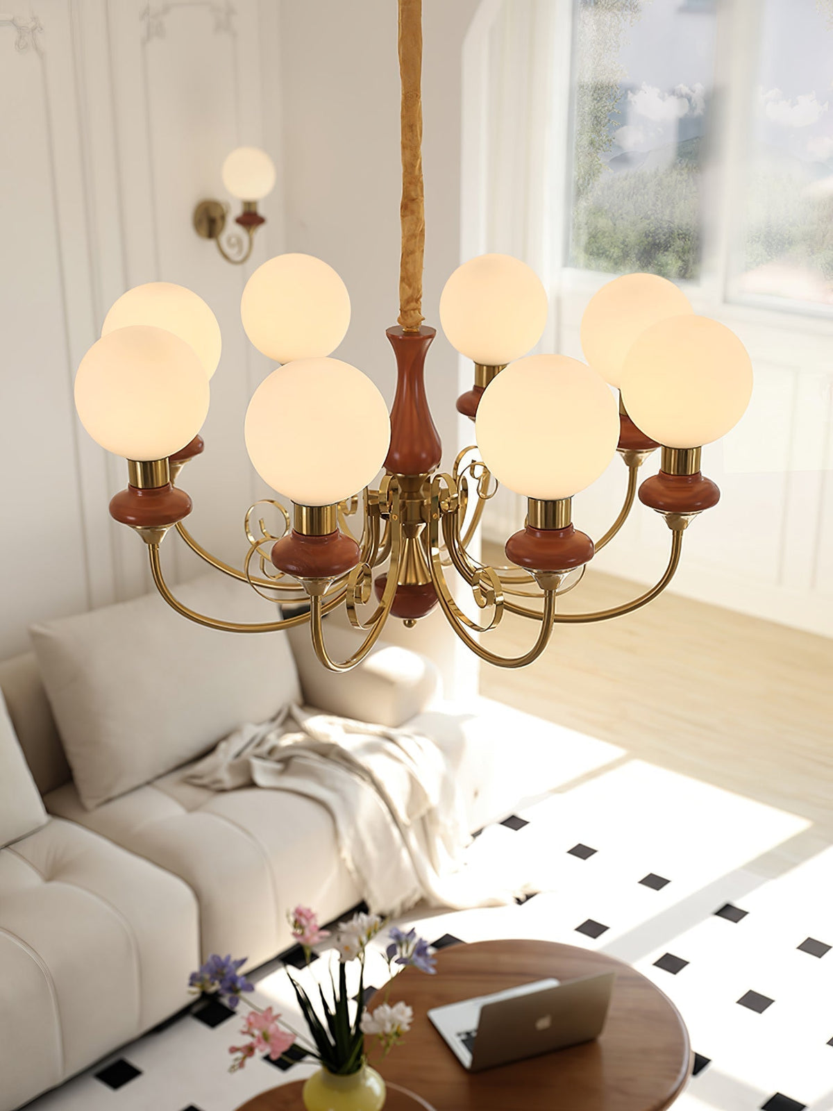 Xyndora Glass Chandelier-Moonnatur