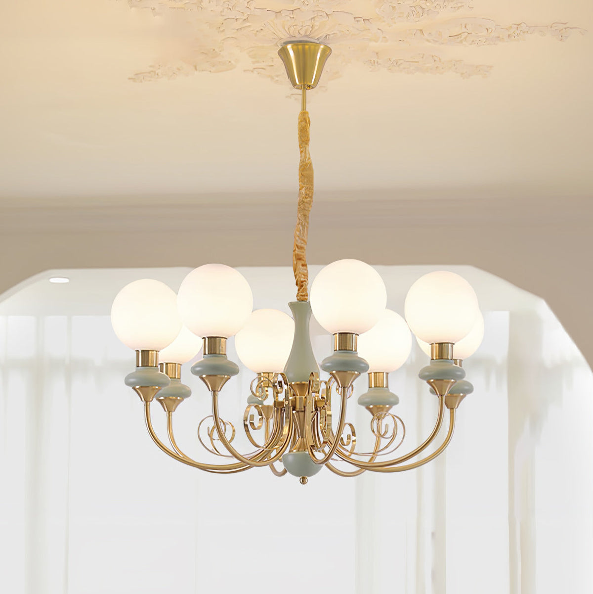Xyndora Glass Chandelier-Moonnatur