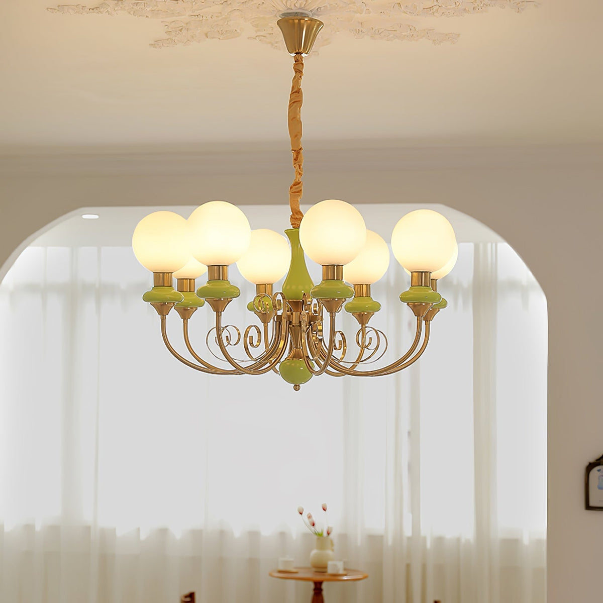 Xyndora Glass Chandelier-Moonnatur
