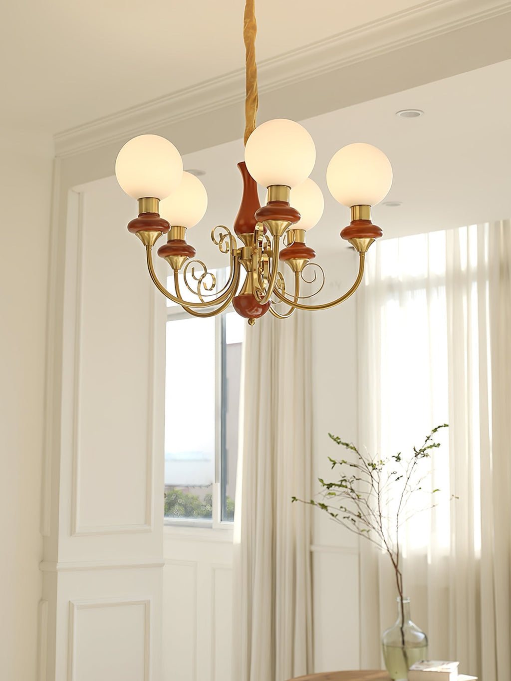 Xyndora Glass Chandelier-Moonnatur