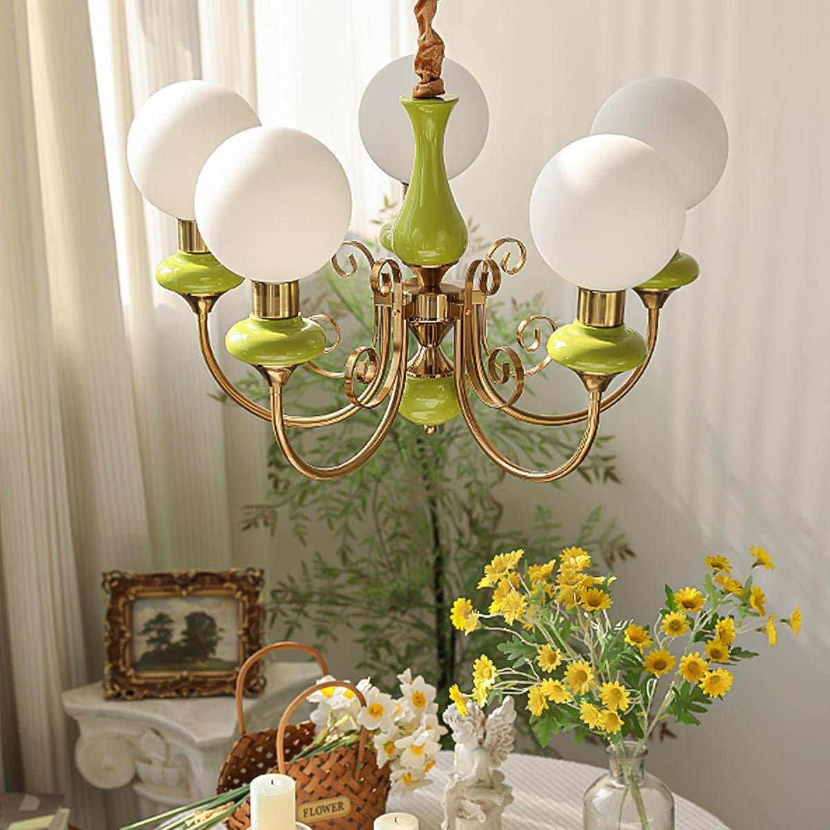 Xyndora Glass Chandelier-Moonnatur