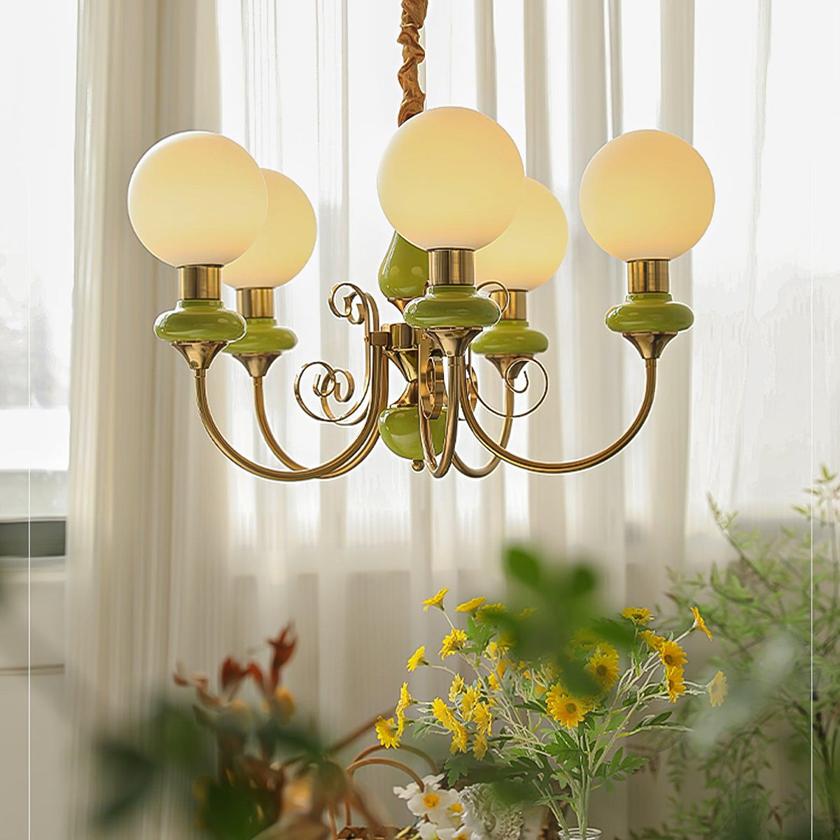 Xyndora Glass Chandelier-Moonnatur