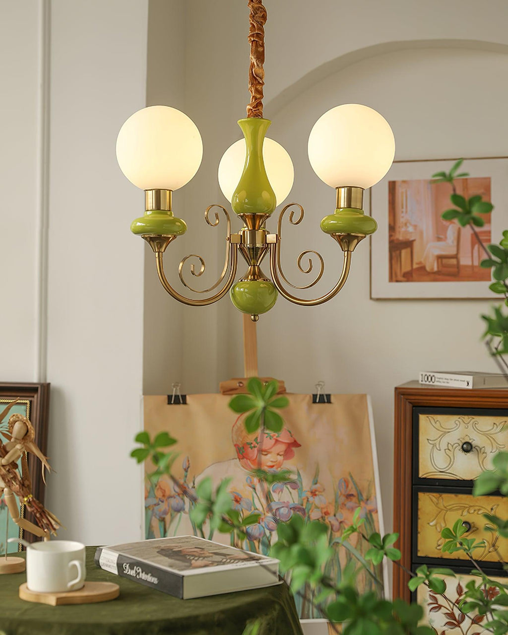 Xyndora Glass Chandelier-Moonnatur