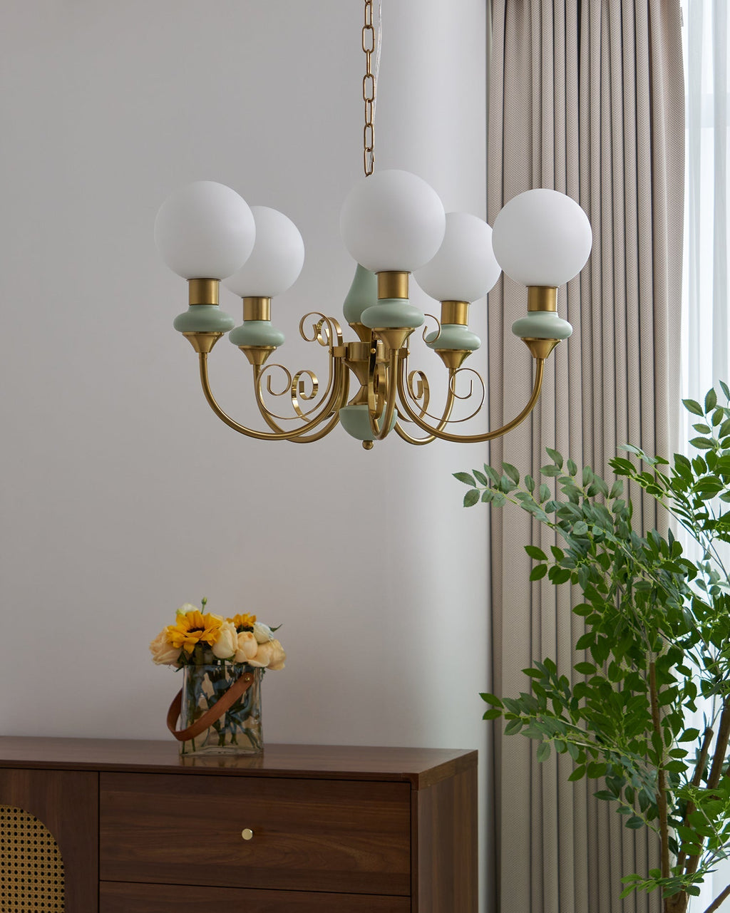 Xyndora Glass Chandelier-Moonnatur