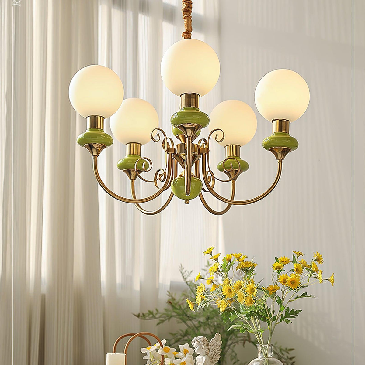 Xyndora Glass Chandelier-Moonnatur