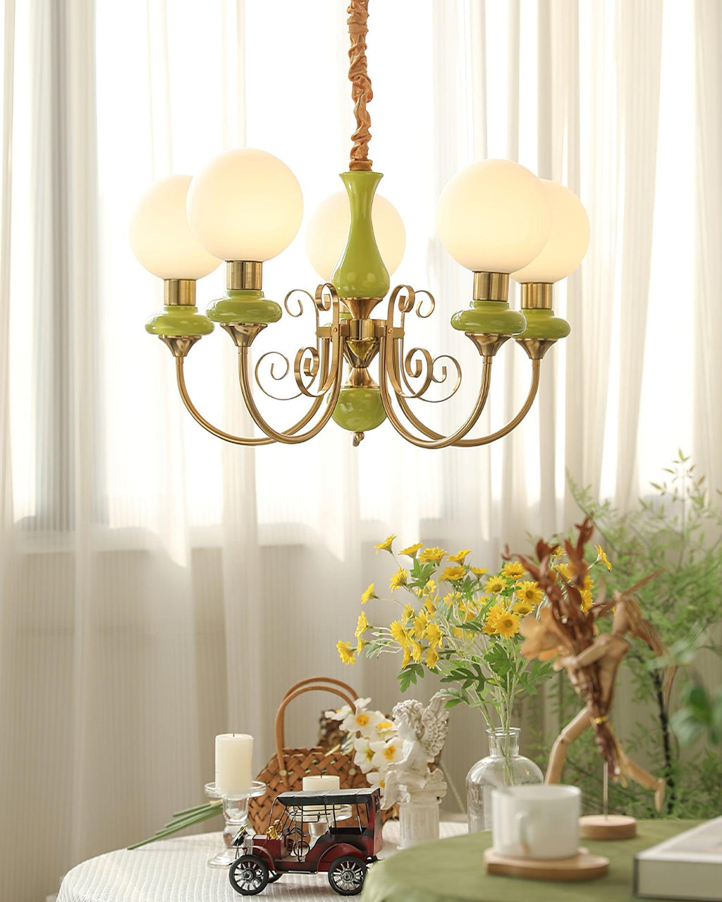 Xyndora Glass Chandelier-Moonnatur