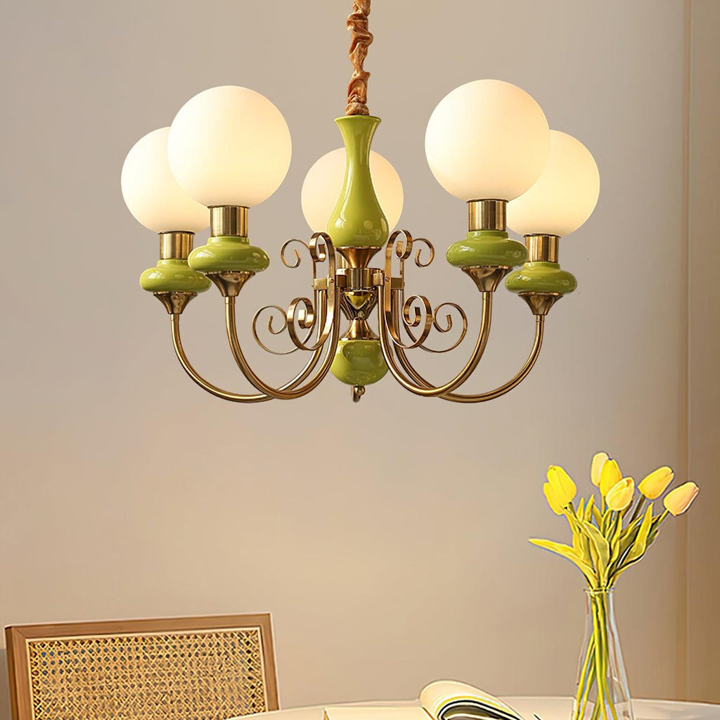Xyndora Glass Chandelier-Moonnatur