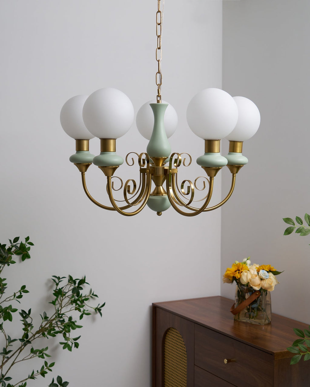 Xyndora Glass Chandelier-Moonnatur