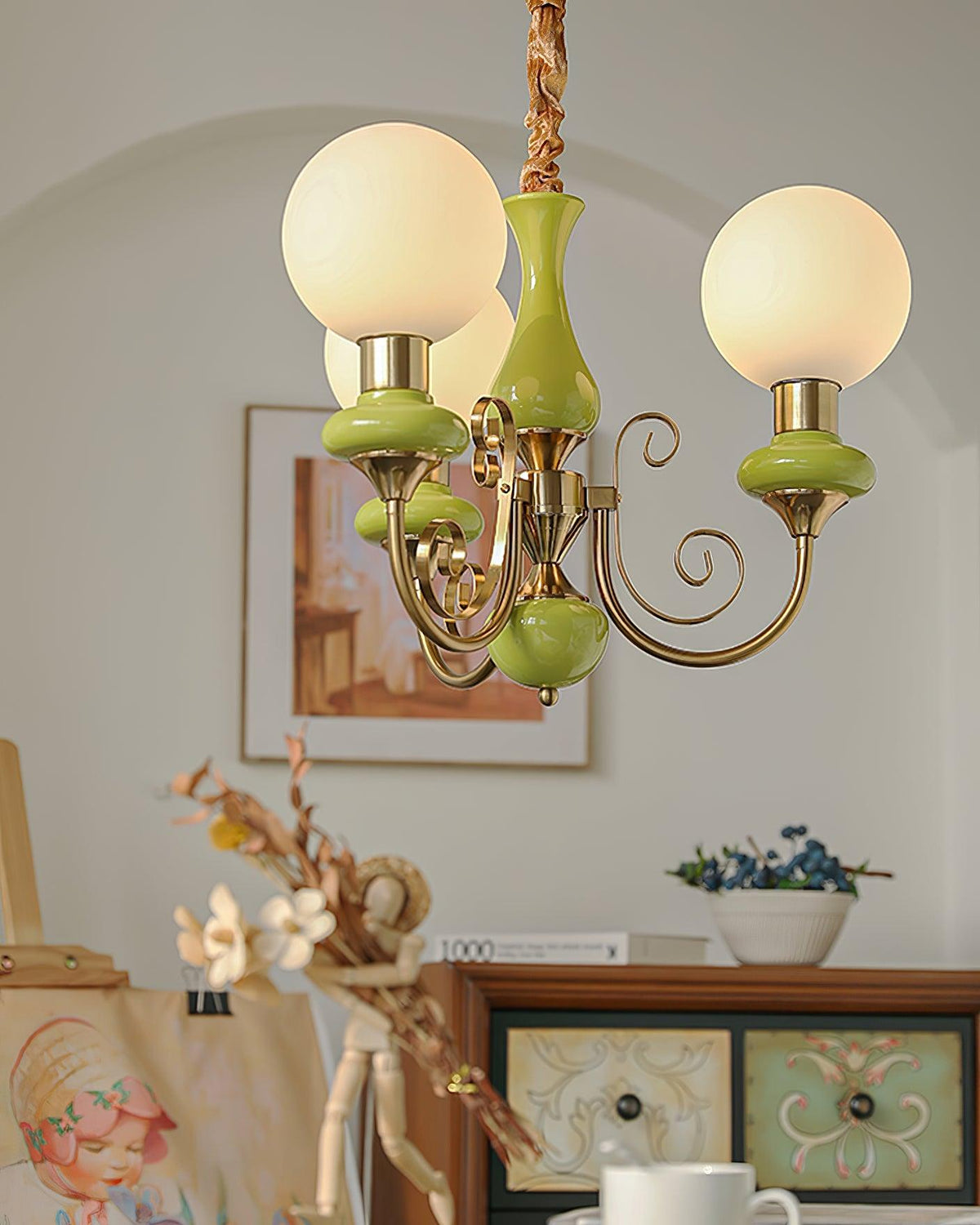 Xyndora Glass Chandelier-Moonnatur