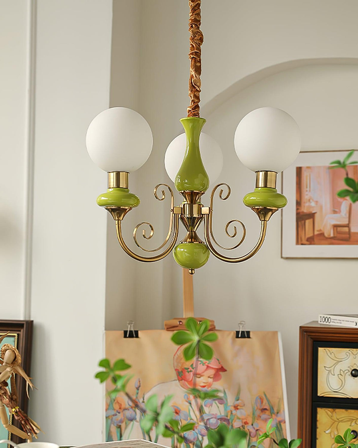 Xyndora Glass Chandelier-Moonnatur