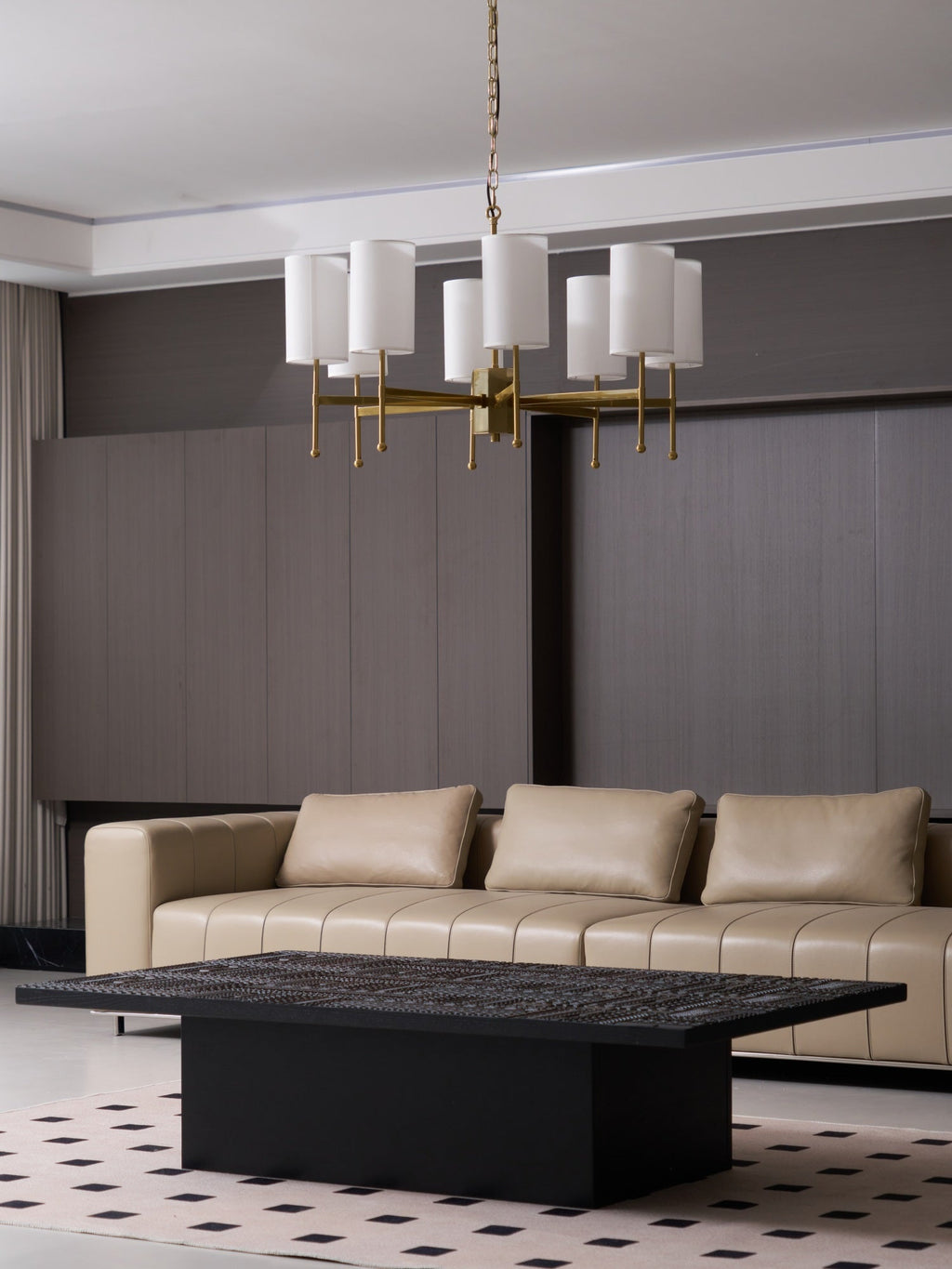 Telise Fabric Chandelier-Moonnatur