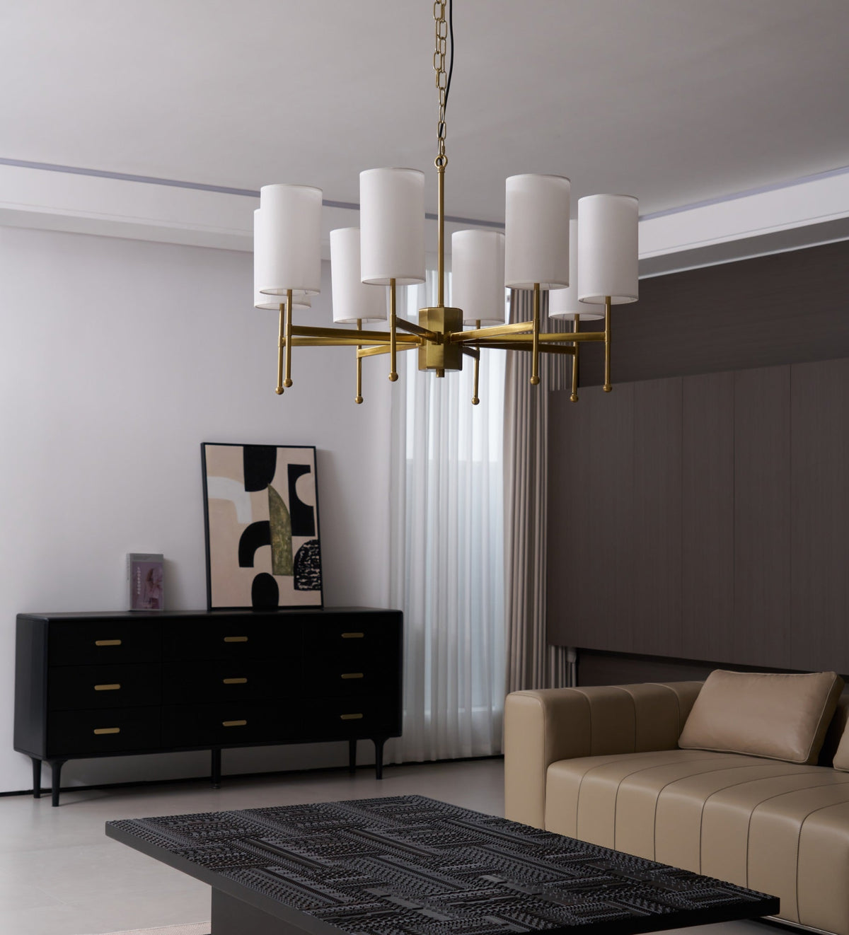Telise Fabric Chandelier-Moonnatur