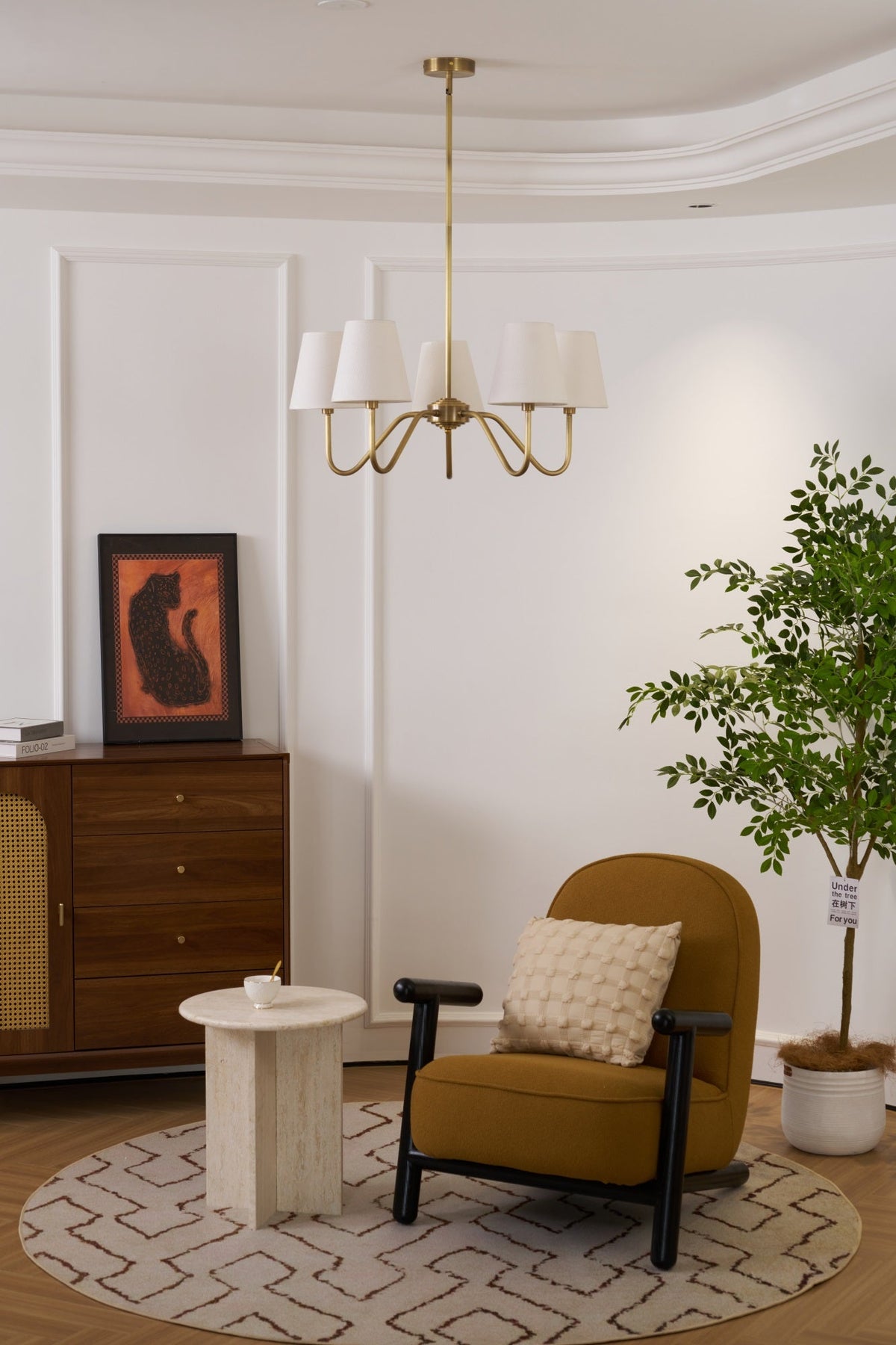 Tamora Fabric Chandelier-Moonnatur