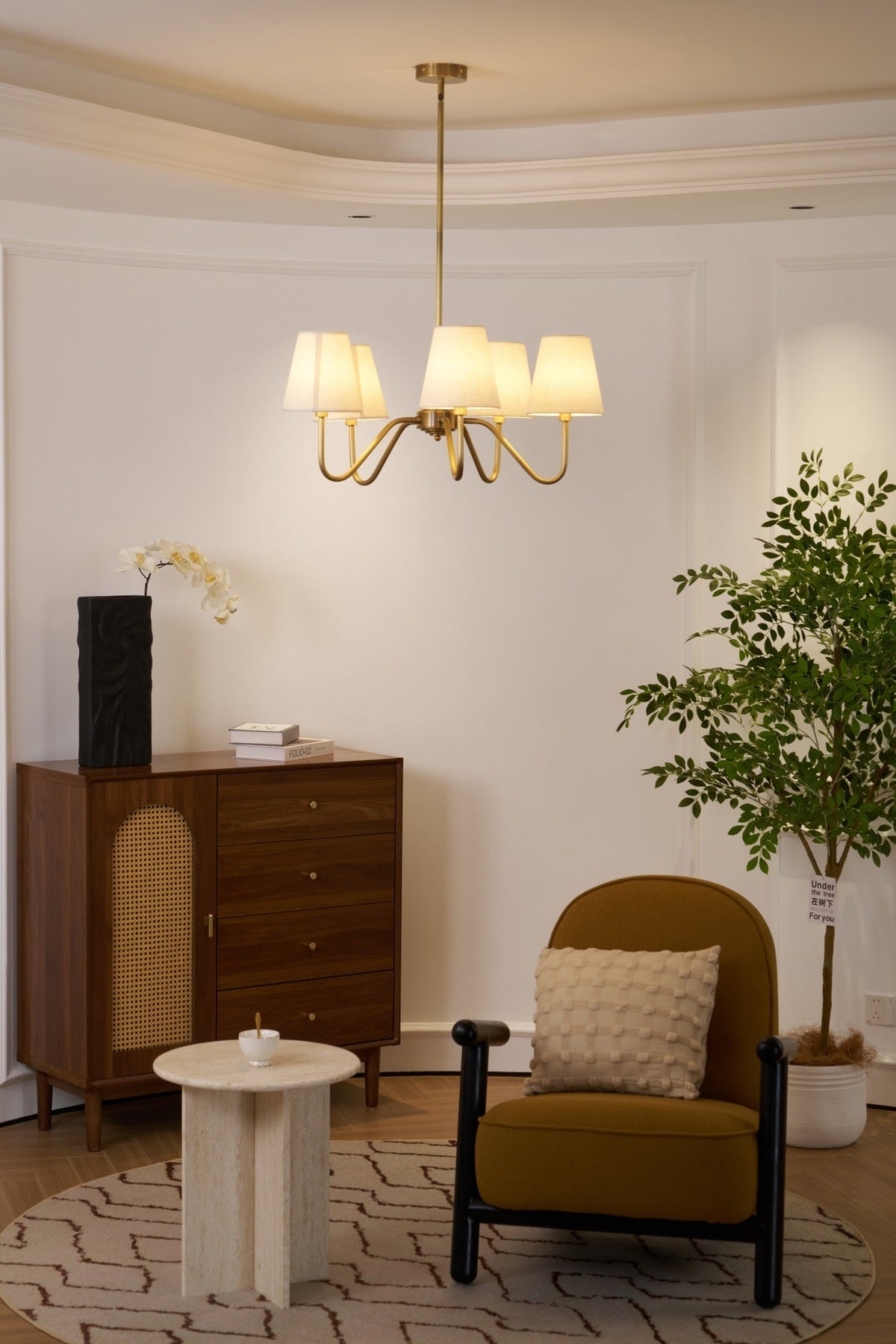 Tamora Fabric Chandelier-Moonnatur