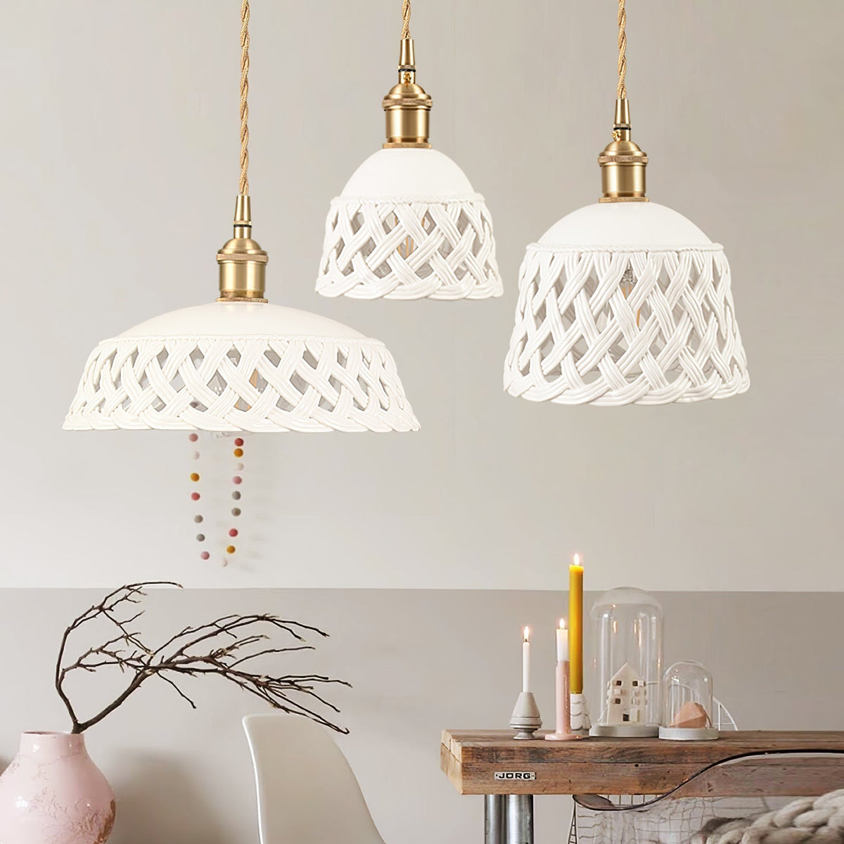 Rowenwyn Ceramic Pendant Light-Moonnatur