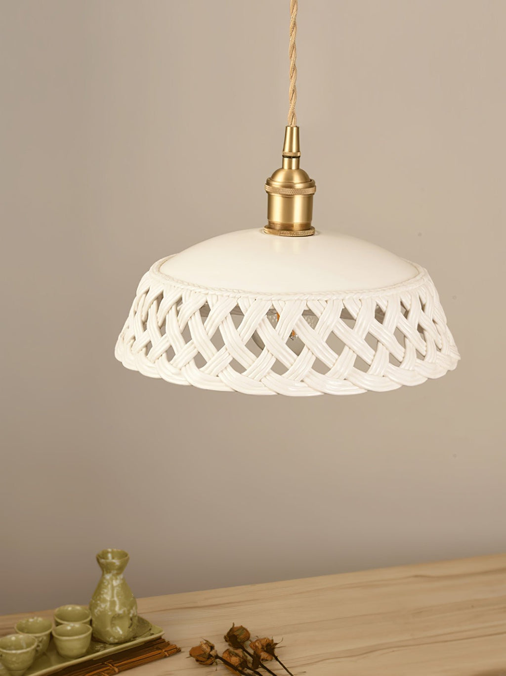Rowenwyn Ceramic Pendant Light-Moonnatur
