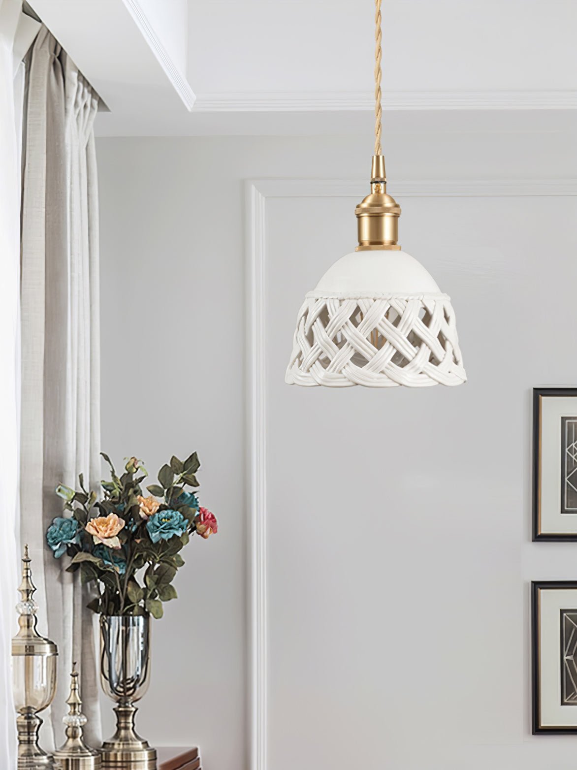 Rowenwyn Ceramic Pendant Light-Moonnatur