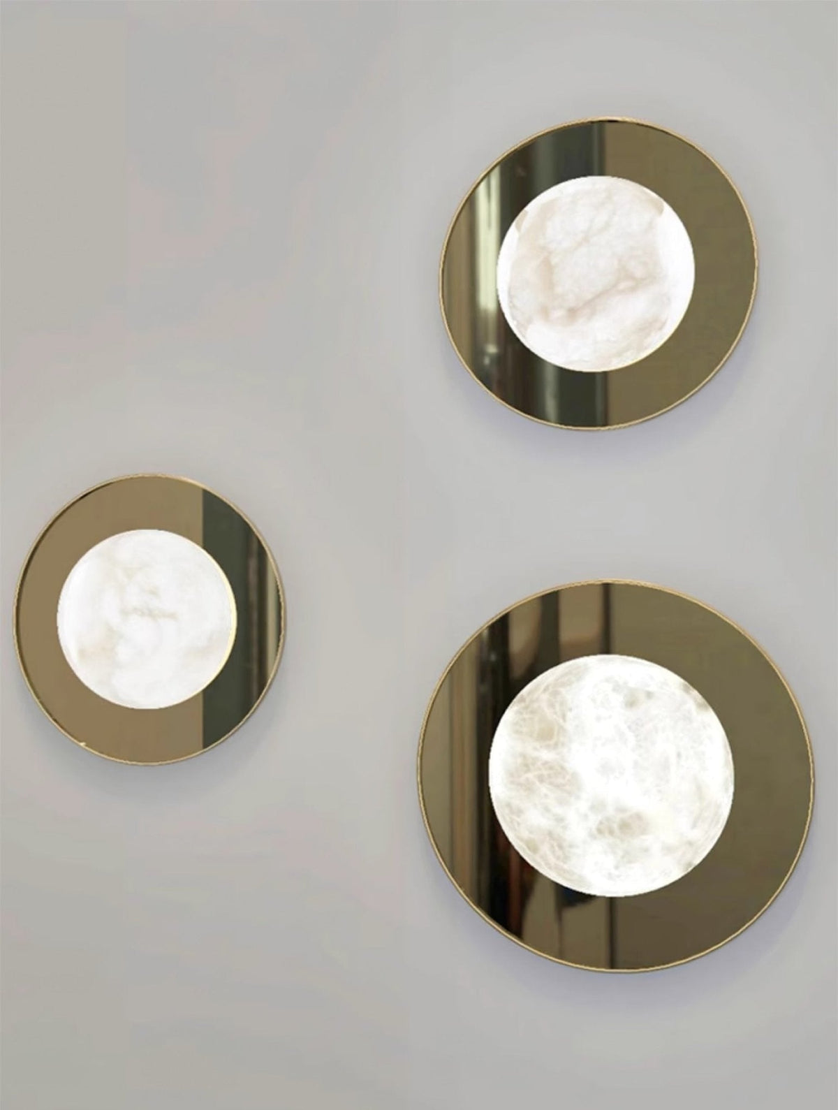 Ainsford Alabaster Wall Light-Moonnatur