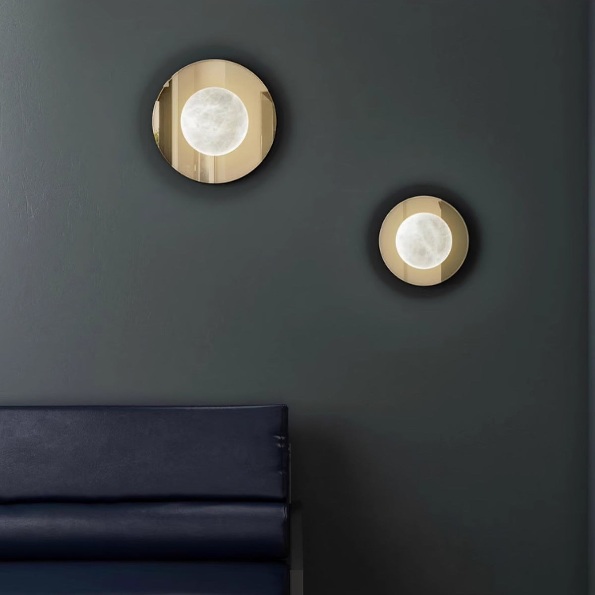 Ainsford Alabaster Wall Light-Moonnatur