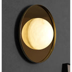 Ainsford Alabaster Wall Light-Moonnatur