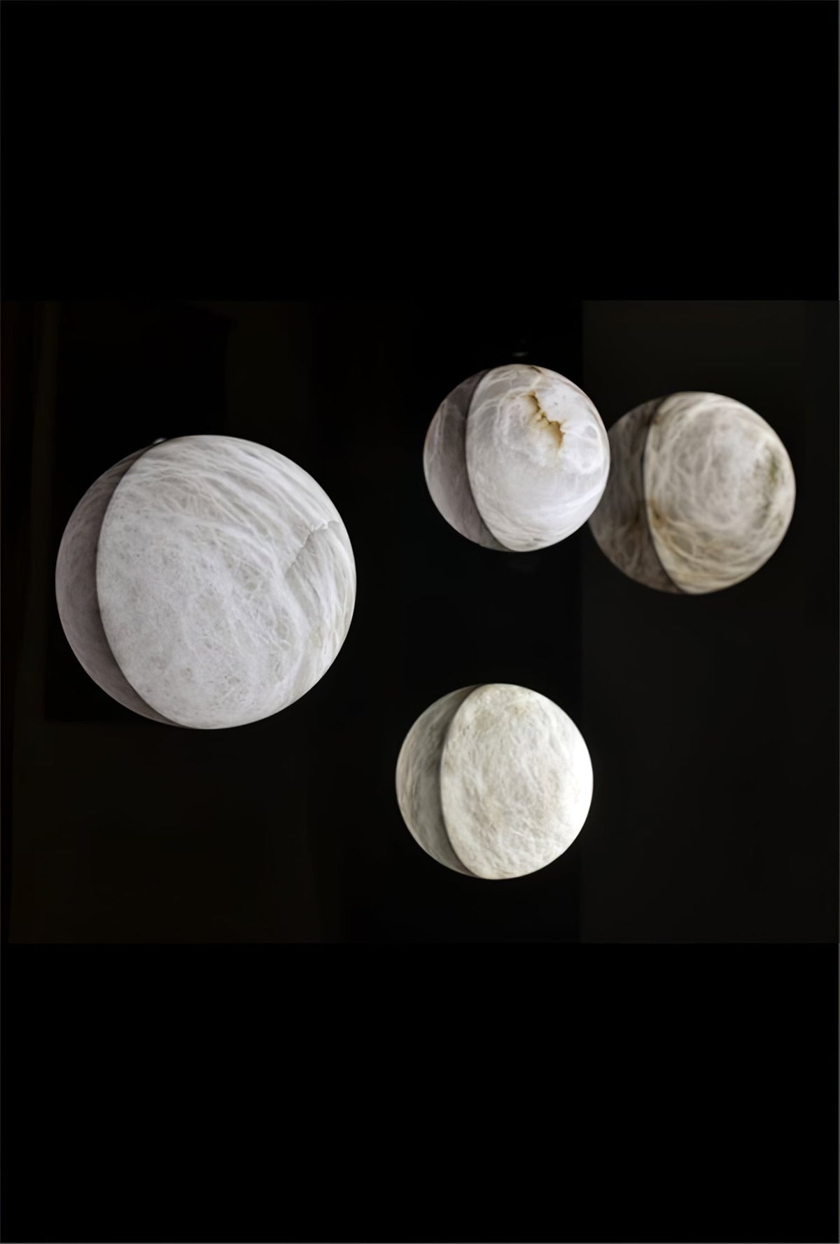 Ainsford Alabaster Wall Light-Moonnatur