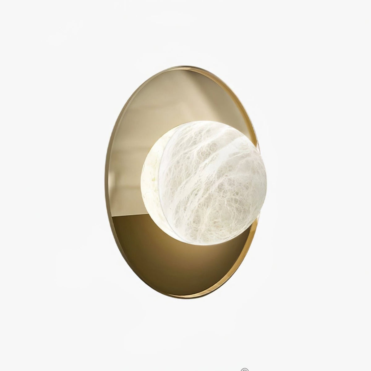 Ainsford Alabaster Wall Light-Moonnatur