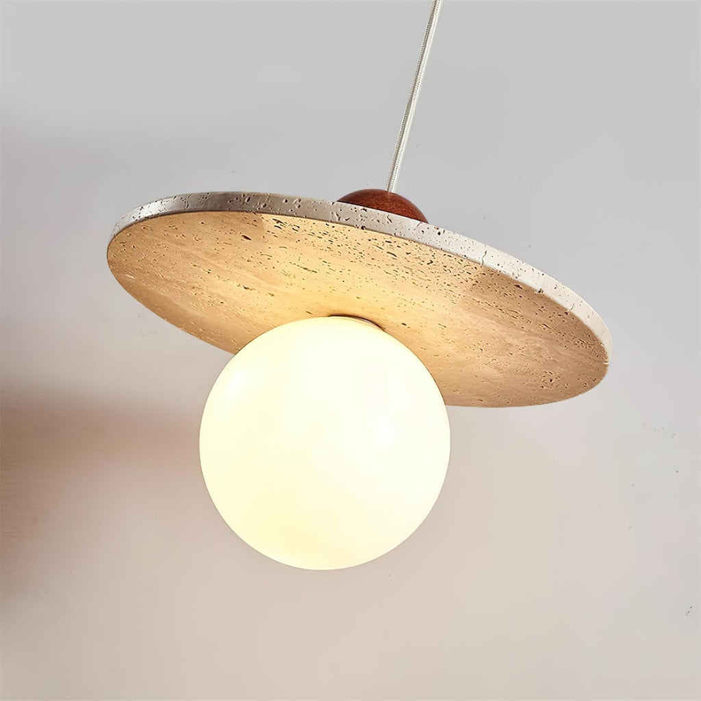 Darnelora Travertine Pendant Light-Moonnatur