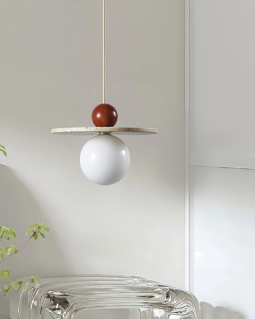 Darnelora Travertine Pendant Light-Moonnatur