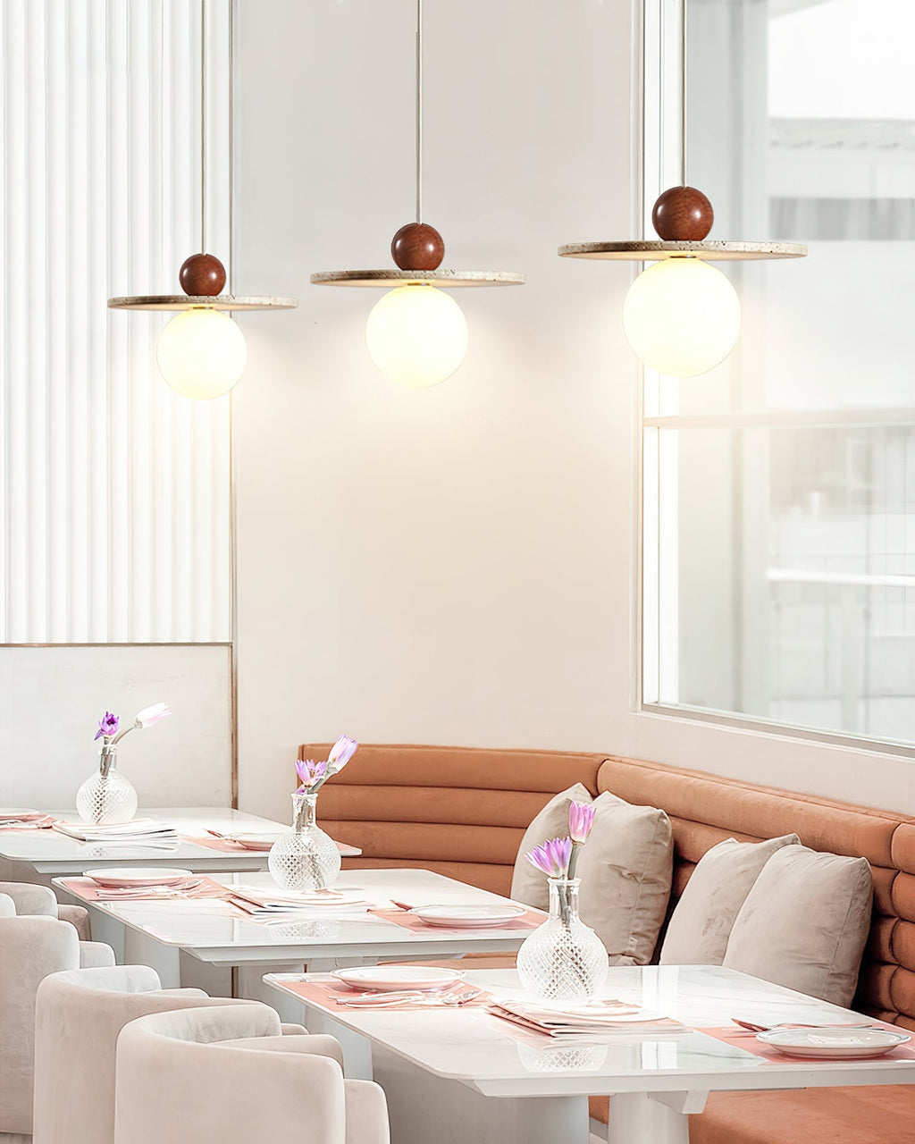 Darnelora Travertine Pendant Light-Moonnatur