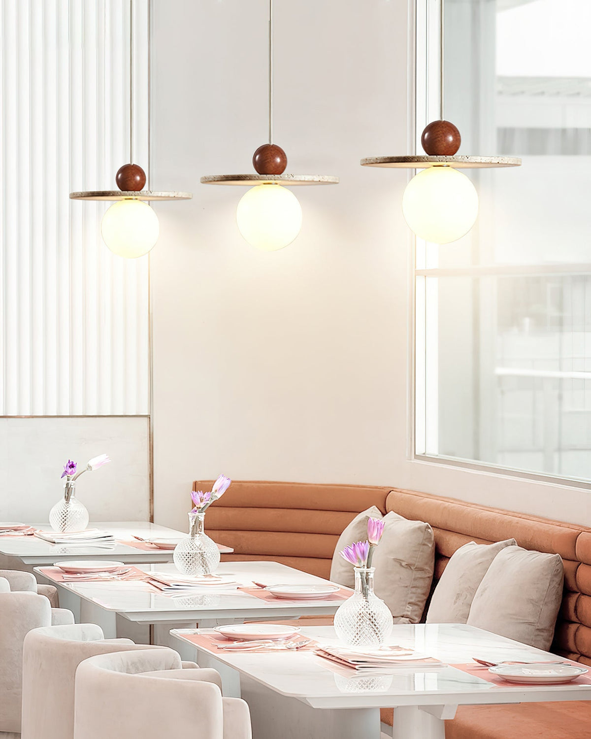 Darnelora Travertine Pendant Light-Moonnatur