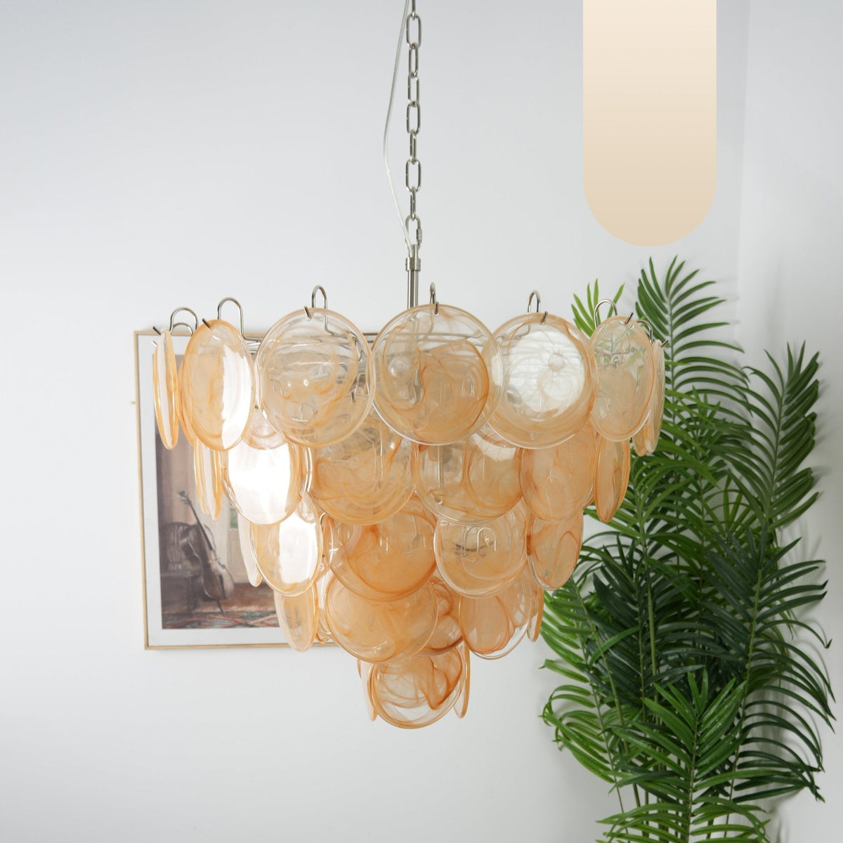 Verdenune Glass Chandelier-Moonnatur