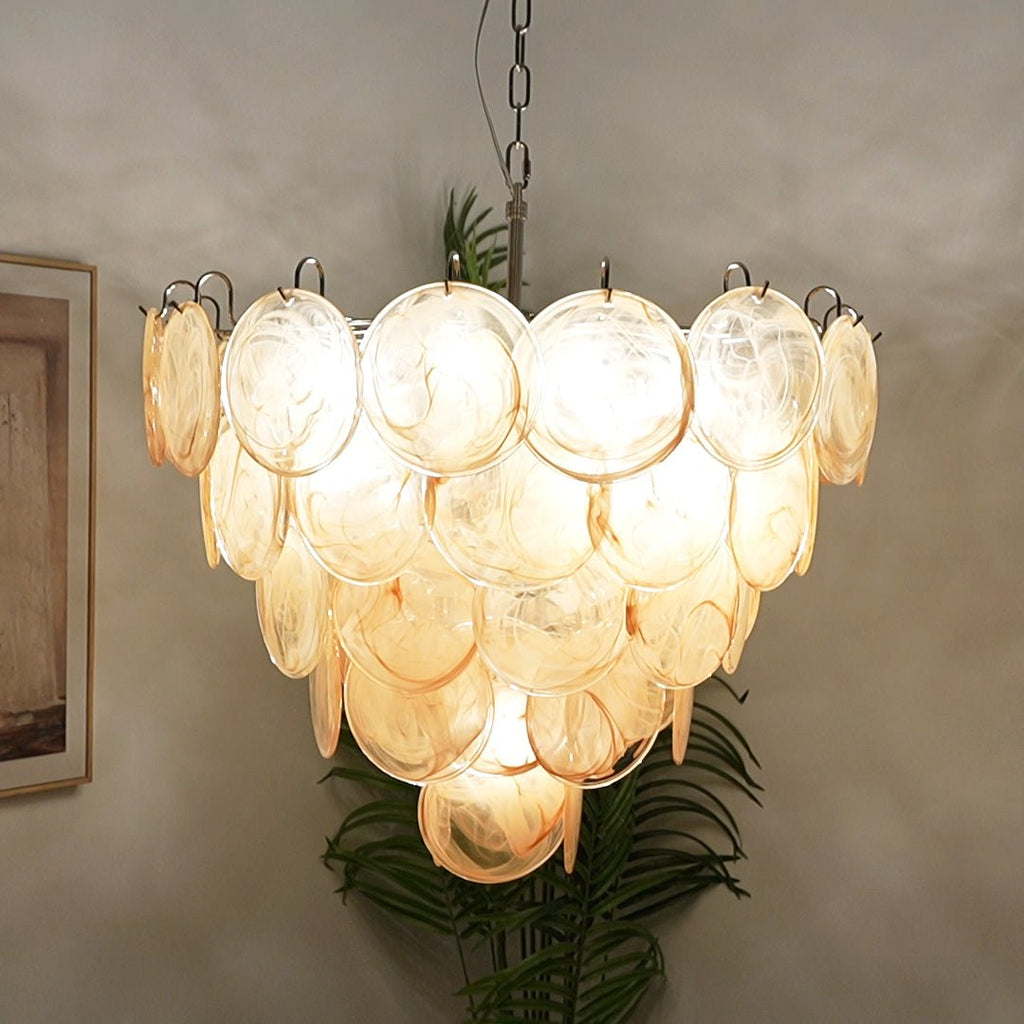 Verdenune Glass Chandelier-Moonnatur