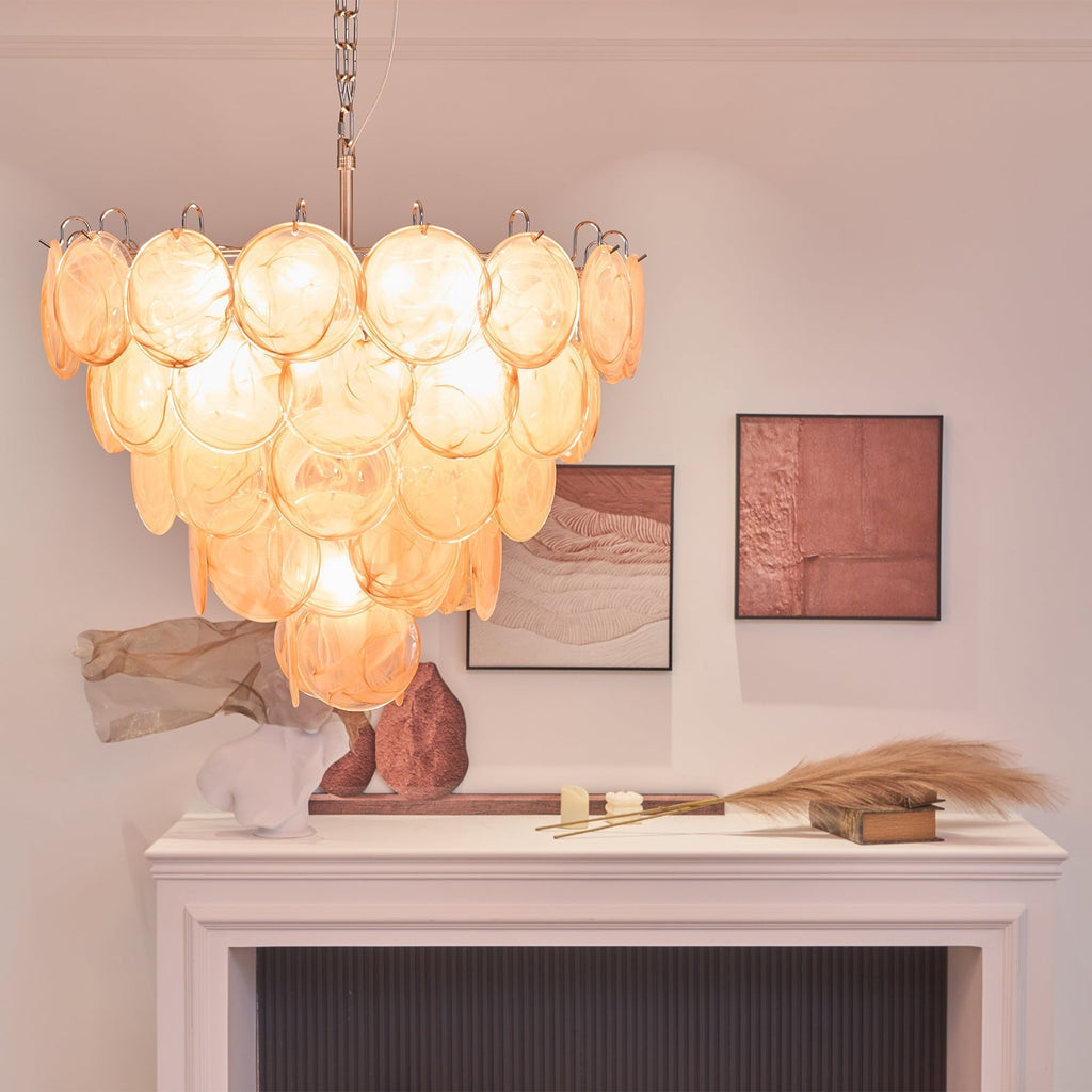 Verdenune Glass Chandelier-Moonnatur