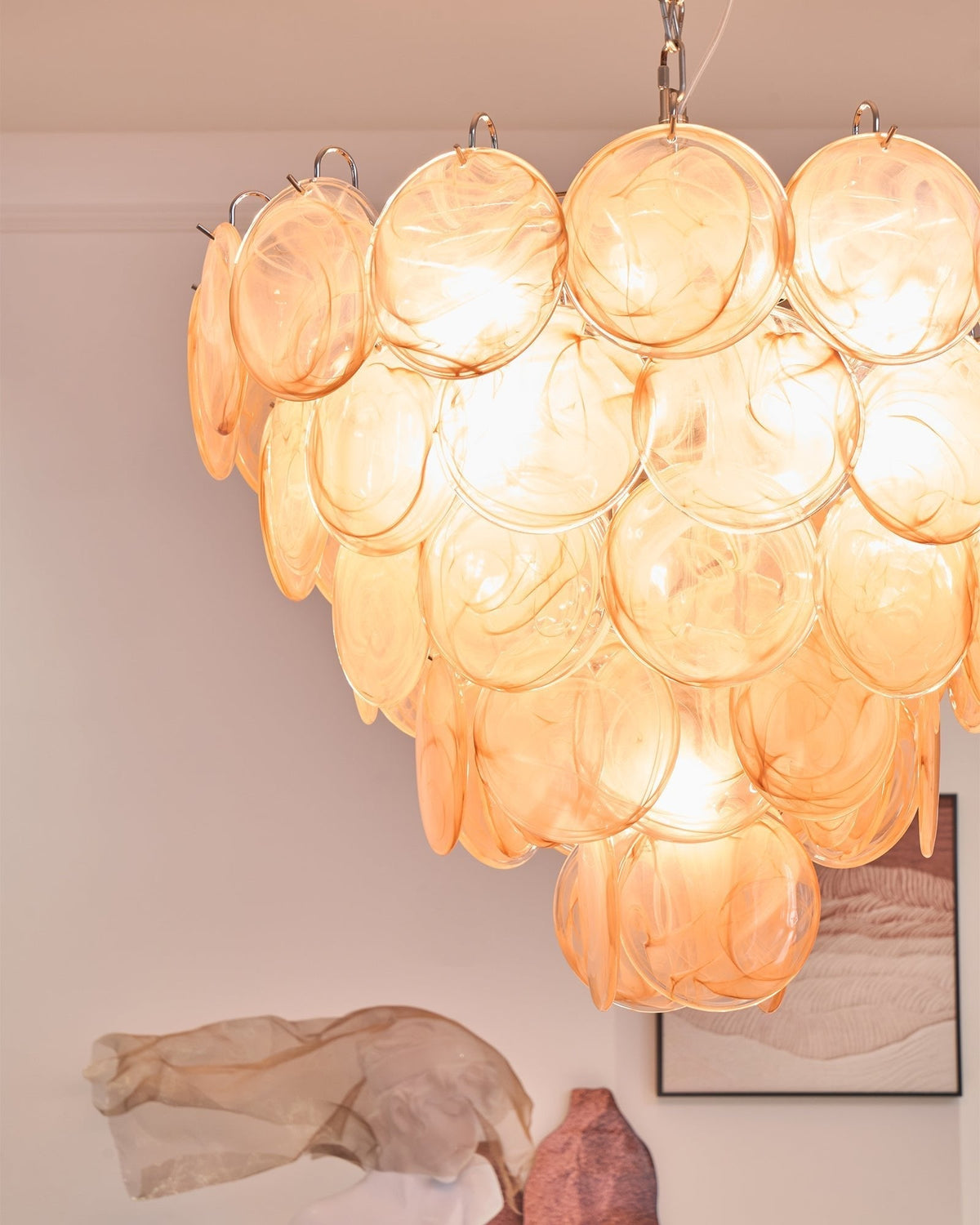 Verdenune Glass Chandelier-Moonnatur