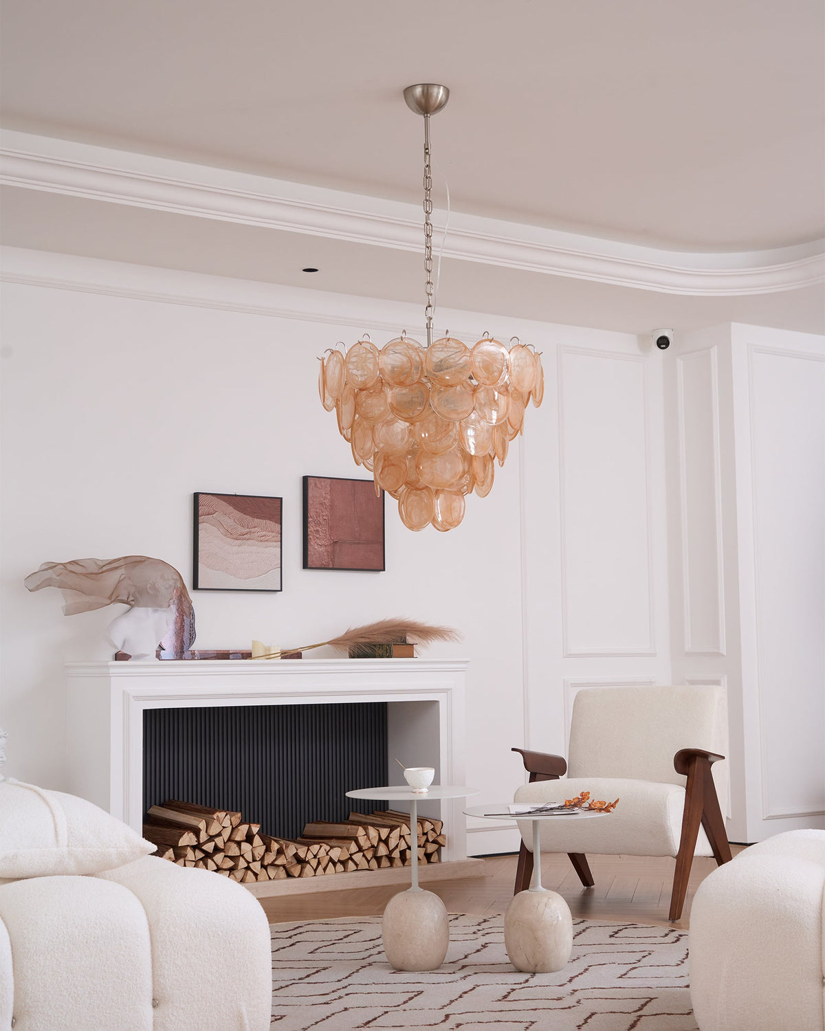 Verdenune Glass Chandelier-Moonnatur