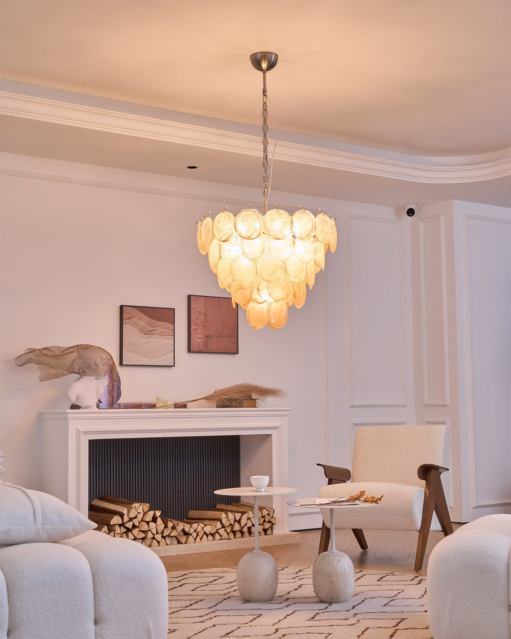 Verdenune Glass Chandelier-Moonnatur