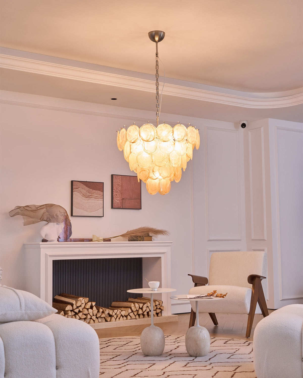 Verdenune Glass Chandelier-Moonnatur