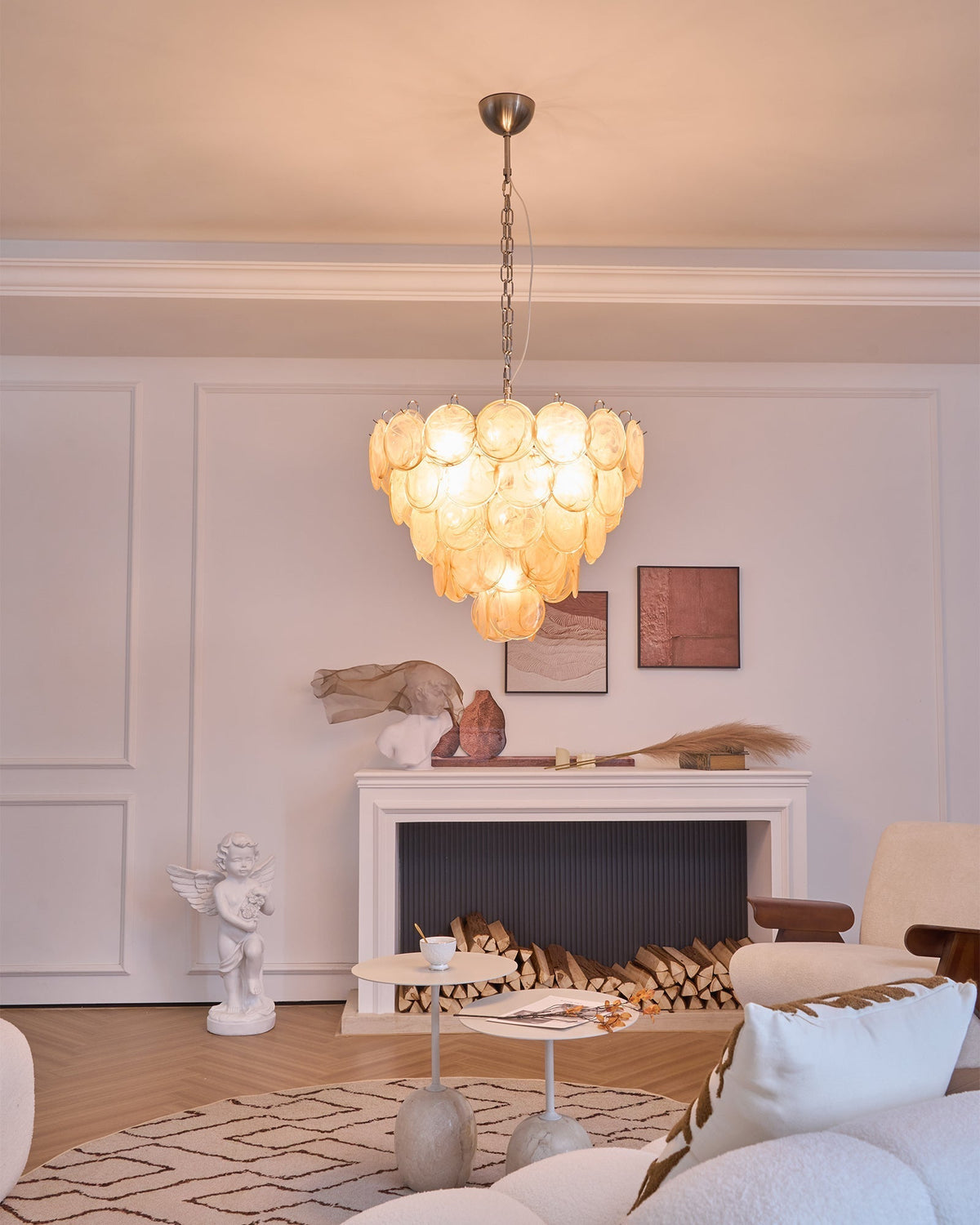 Verdenune Glass Chandelier-Moonnatur