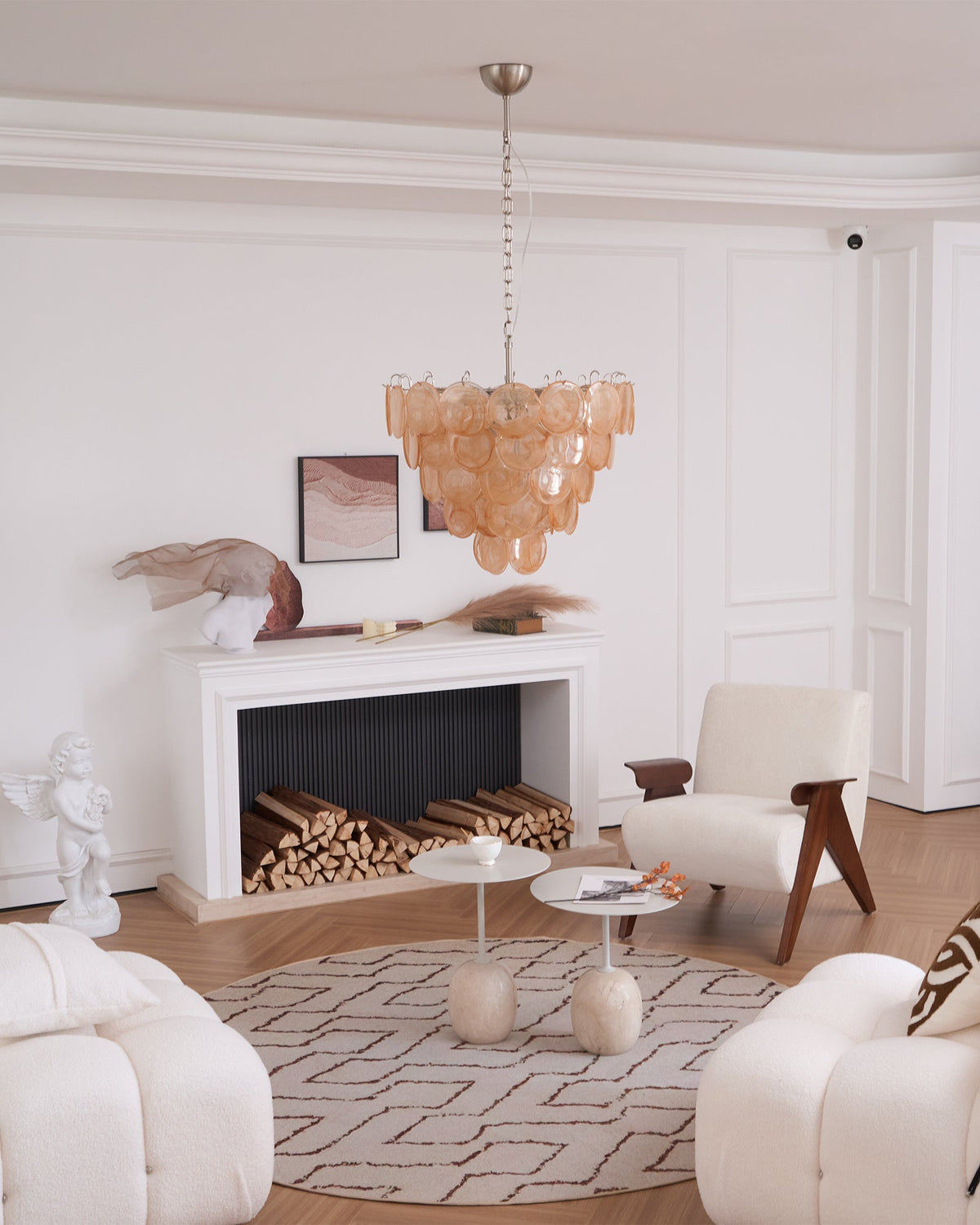 Verdenune Glass Chandelier-Moonnatur