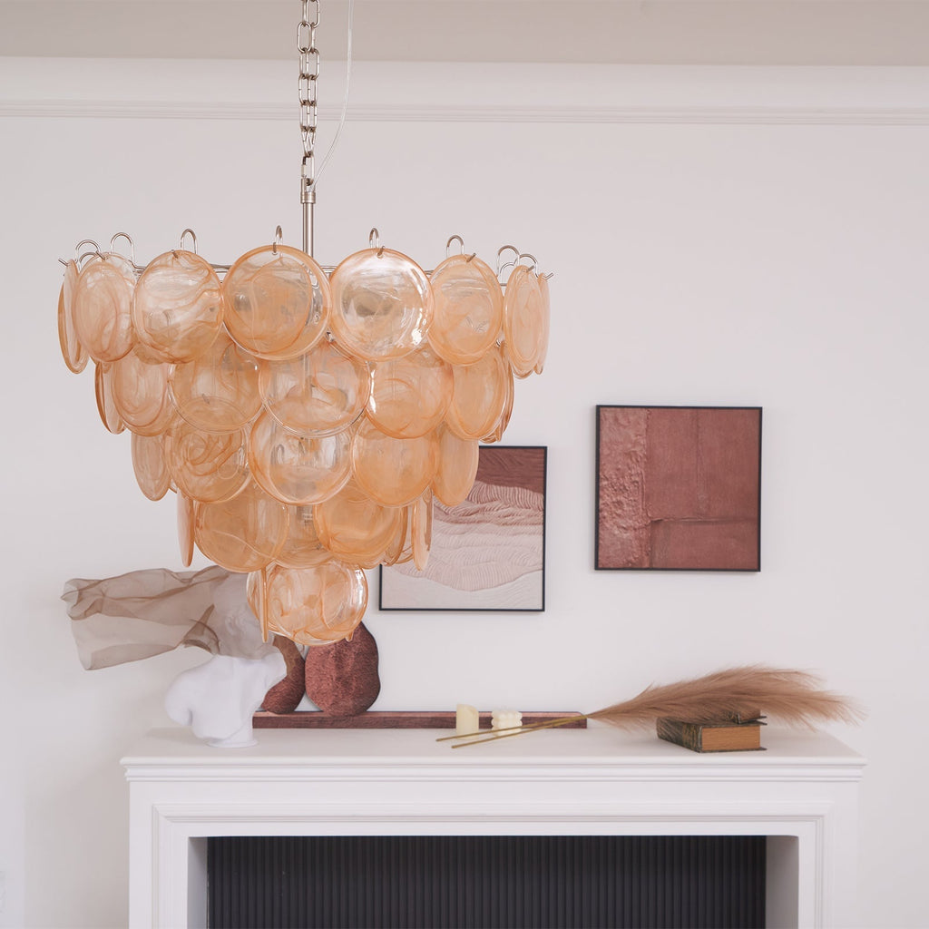 Verdenune Glass Chandelier-Moonnatur