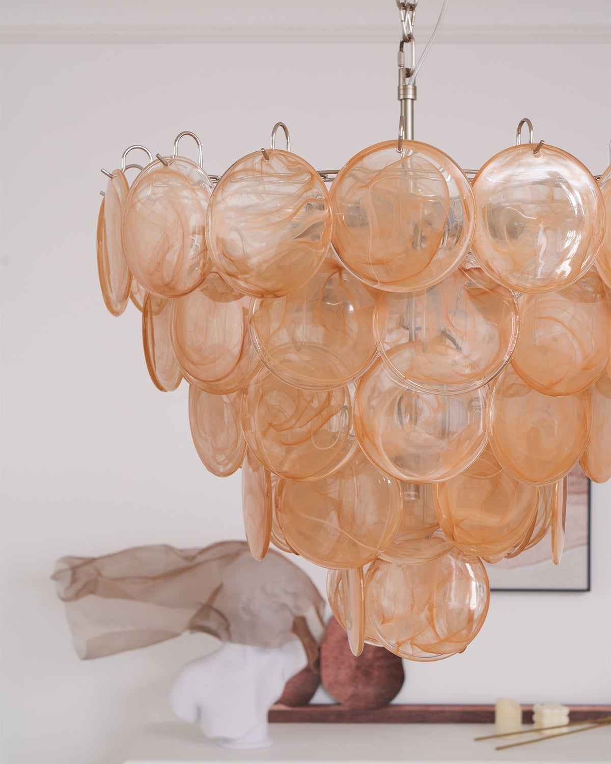 Verdenune Glass Chandelier-Moonnatur